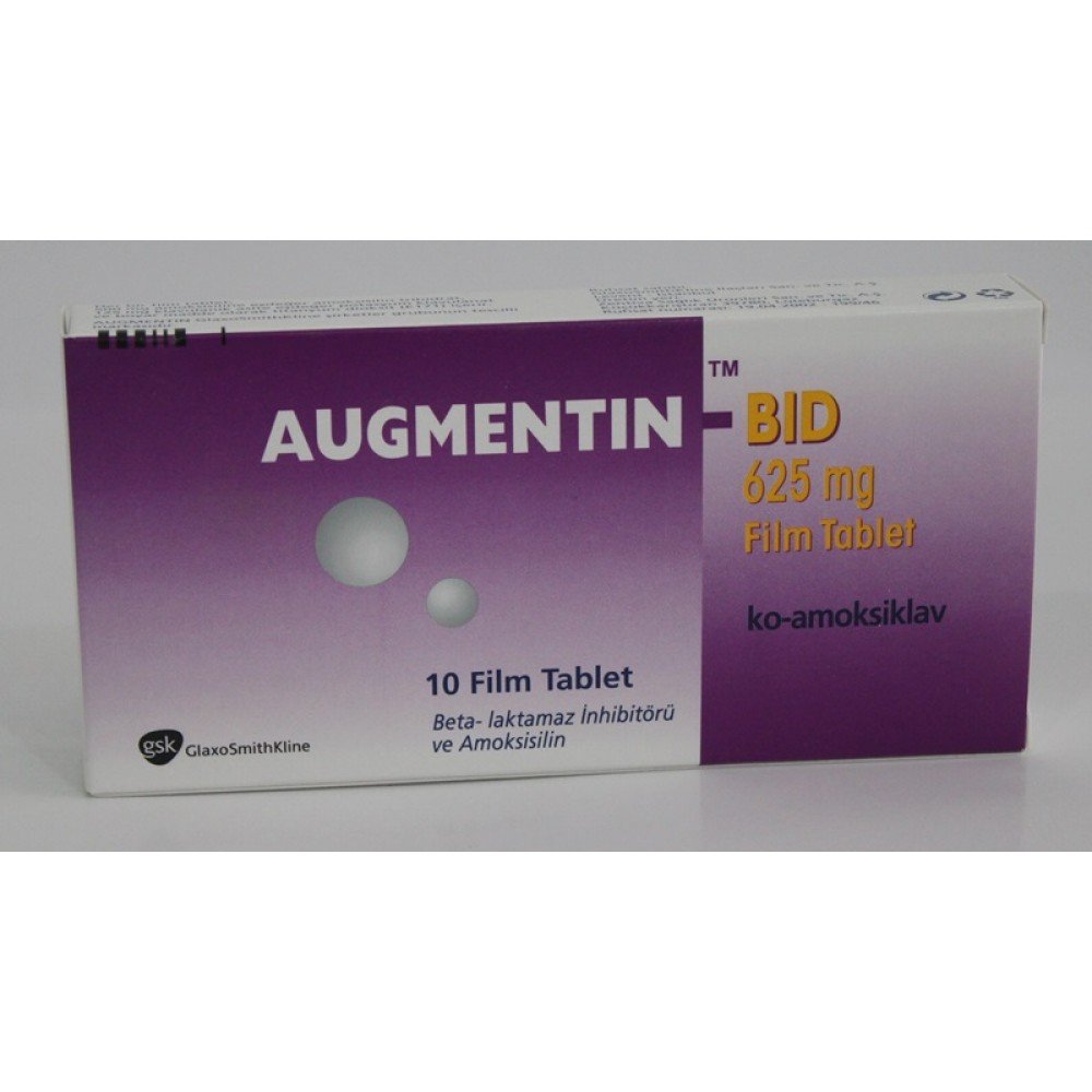 Augmentin - BID 625mg/125mg 10 Tablets
