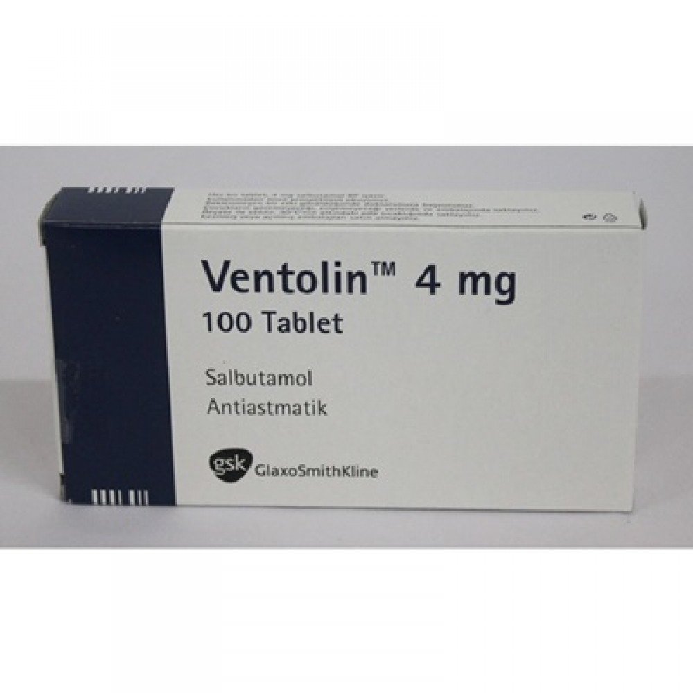 Ventolin 4mg  100 tablets